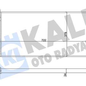 SU RADYATÖRÜ VW TRANSPORTER IV 1.8 1.9D-TD 2.4 2.5TDI 92-03 MT AC NAC MEKANİK 722x378x32 701121253K-701121253M 701121253D-701121253E-701121253F