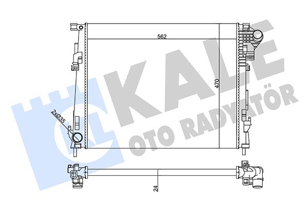 SU RADYATÖRÜ RENAULT TRAFIC II-OPEL VIVARO-NISSAN PRIMASTAR 2.0DCI-CDTI 06 MT MEKANİK 562x470x24 93854164