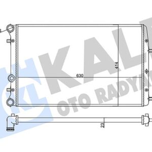 SU RADYATÖRÜ VW POLO 02 SEAT CORDOBA-IBIZA III 02 SKODA FABIA 99 1.2 1.4 1.6 16V 1.9TDI MT AC NAC MEKANİK 630x414x23 6Q0121253Q-6QE121253A