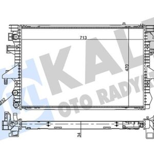 SU RADYATÖRÜ VW TRANSPORTER V-MULTIVAN V 1.9TDI 2.0 03-09 MT AC NAC MEKANİK 713x470x34 7H0121253K-7H0121253F