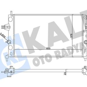 SU RADYATÖRÜ OPEL ASTRA G-ZAFIRA A 1.4 1.6 1.8 2.2 16V 1.6 99 MT MEKANİK 600x378x23