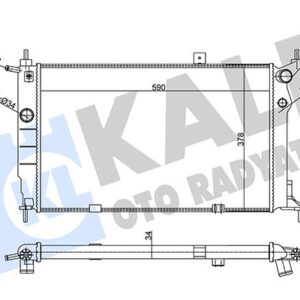 SU RADYATÖRÜ OPEL ASTRA F 1.4I 1.6I 1.8I 2.0I 91   MT AC MEKANİK 590x378x34