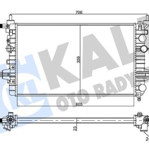 SU RADYATÖRÜ OPEL ASTRA H 04 ZAFIRA 05 1.6 1.8 MT AC NAC MEKANİK 605x359x23 13170110-1300266-13145211