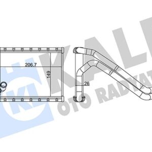KALORİFER RADYATÖRÜ KIA CEED 1.4L 1.6L G4FA G4FC benzinli 07-12 1.6L D4FB dizel 07-12 - ALEMİNYUM