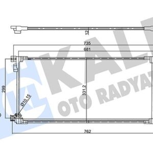 KONDENSER AL/BRZ TOYOTA AURIS 1.2 VVTI 15-18 -AURIS TOURING SPORTS 1.2 VVTI 15-18- KURUTUCULU