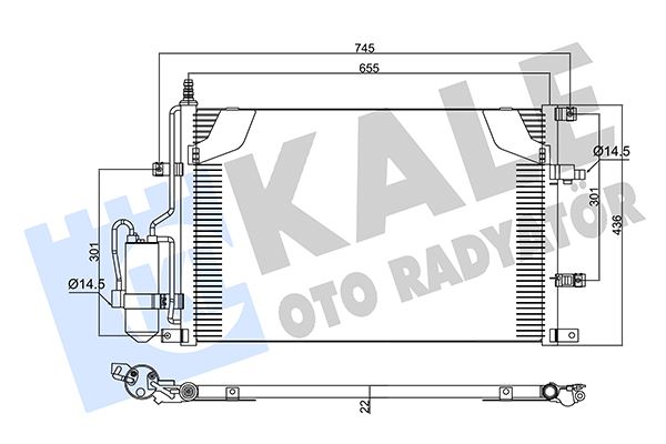 KLİMA RADYATÖRÜ VOLVO S60 I 384 2.0T 00-10 S80 I 184 2.0T 98-06 V70 II 285 2.4 01-07 xC70 I CROSS COUNTRY 295 2.5T xC AWD 02-07 KURUTUCU İLE BRAZING
