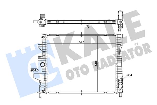 SU RADYATÖRÜ FORD FOCUS III 1.0ECOBOOST12 MT BRAZING 547x448x26 F1F18005VE 1903023-1922567-F1F18005VD