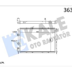 BRAZING VERSİYONU KL128000 RENAULT MEGANE I BA0/1 1.4İ 16V 96 03 MT MEKANİK 585X398X34 SU RADYATÖRÜ 7700838133-7701352605