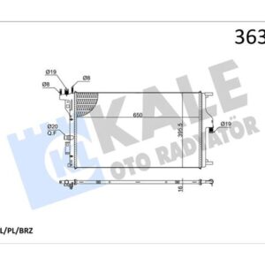 MOTOR SU RADYAÖRÜ BRAZİNG 650X395X16 DACİA DUSTER II 18  LODGY 12  1.5dCi