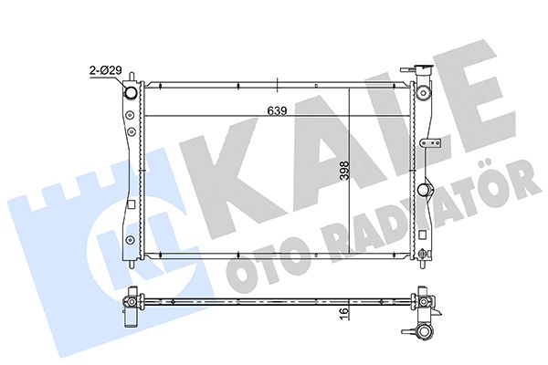 SU RADYATÖRÜ MITSUBISHI COLT VI COLT CZC VI 1.1 1.3 1.5 04 12 - SMART FORFOUR 1.1 1.3 05 06 MT BR AZING 639X398X16 MN130393-4545000703-4545000803