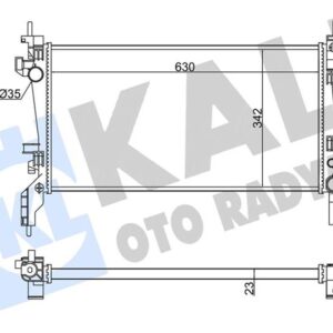 SU RADYATÖRÜ BRAZING VERSİYONU KL308400-0138011AB FIAT FIORINO 1.3JTD 07  -PEUGEOT BIPPER-CITROEN NEMO 1.3HDI 16V 75CV 12   MT AC/NAC MEKANİK 23 MM