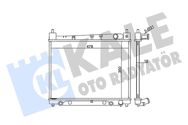 RADYATÖR YARIS-YARIS VERSO AL/PL/BRZ 350x478x16 1640021080-1640021060-1640021120
