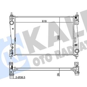 RADYATÖR CORSA D 05 PUNTO 05 BRAVO II 07 1.3 JTD-1.7CDTI MEK AC KLİMASIZ 620x395x27 1300287-55703927