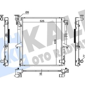 RADYATÖR MITSUBISHI L200 AL/PL/BRZ 525x638x16