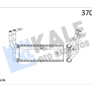 KALORİFER RADYATÖRÜ MITSUBISHI CANTER FUSO 3.0L 4P10 Euro5 TFA35. TFA35L. TFB75. TFB75L. TFB85. TFB8 5L. FEB91 12-17- ALEMİNYUM MK583351