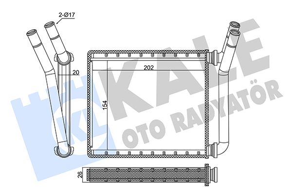 KALORİFER RADYATÖRÜ TOYOTA HILUX VIGO 2.5L 2KDFTV KUN15. KUN25. KUN35 3.0L KUN26 05-15 - ALEMİNYUM 871070K050
