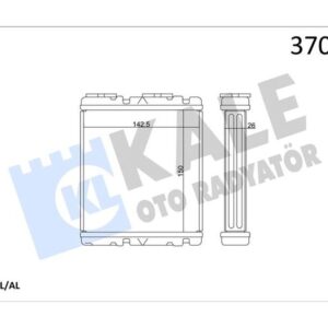 KALORİFER RADYATÖRÜ NISSAN SKYSTAR 2.5L YD25DDTİ D22 03- - ALEMİNYUM 27140VK305-2714035110