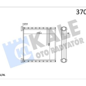 KALORİFER RADYATÖRÜ VW CRAFTER 2.0TDI 18 BORUSUZ BRAZING AL-AL 26MM 5WA819031