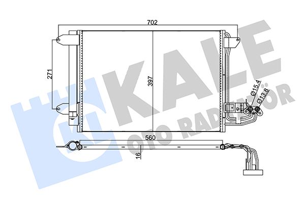 KLİMA KONDENSERİ A3-LEON-TOLEDO-OCTAVIA-CADDY III-GOLF V-VI-JETTA IV-TOURAN AL/AL 580x391x16 1K0820411E-1K0820411H-1K0820411Q