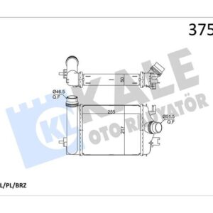 TURBO RADYATÖRÜ INTERCOOLER RENAULT CLIO V 1.0TCE 20 NISSAN MICRA V BRAZING 255x217x50 144966668R