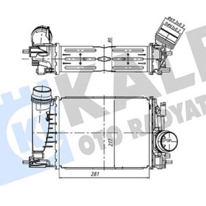 TURBO RADYATÖRÜ RENAULT MEGANE IV 15 SCENIC IV 15 KADJAR 15 CAPTUR I 13 TALISMAN 15 1.3TCE BRAZING 281X217X80 144962803R