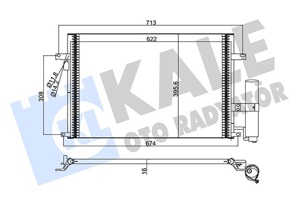 KLİMA KONDENSERİ CHEVROLET/DAEWOO LACETTI-NUBIRA AL/AL 622x407x16 96837834-96484931