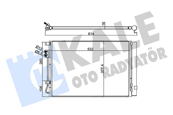 KLİMA KONDENSERİ ACCENT BLUE 1.4İ / KIA RIO III AL/AL 530x371x16 976061R000