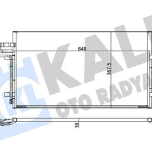 KLİMA RADYATORU KONDENSERİ FOCUS CMAX 03-07 1.6-1.8-2.0-1.6TDCI-1.8TDCI-2.0TDCI 628x371x16 3M5H19710CC-1234248-1335552-1516838