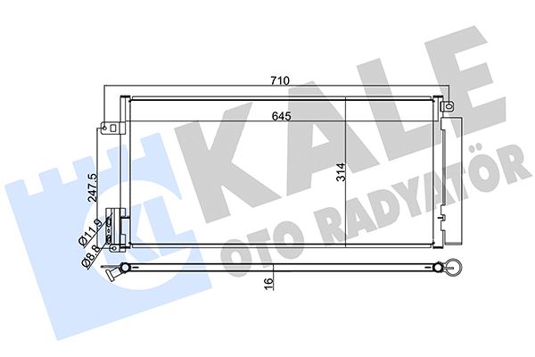KLIMA RADYATORU OPEL CORSA D-COMBO 06 FIAT GRANDE PUNTO-BRAVO II-LINEA 1.3-1.7 CDTI-MTJ 1.6T AL/AL 625x295x16 95514601-1850168-55700408-93168140