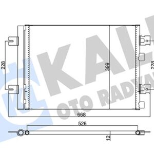 KLİMA KONDENSERİ DUSTER 10 SANDERO 08 LOGAN 10 1.2 16V-1.4-1.6-1.5DCI 513x396x12 921007794R-8200741257