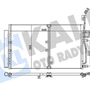 KLİMA KONDENSERİ OPEL ANTARA-CHAVROLET CAPTIVA AL-AL 670X393X18 20759648-4806936-96805196