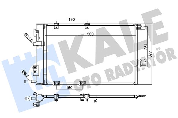 KLİMA KONDENSERİ ASTRA G-ZAFIRA 1.2 16V-1.4 16V-1.6 16V-1.8 16V-2.0 16V AL/AL 580x378x16 1850055-93170621-1850074-24431901