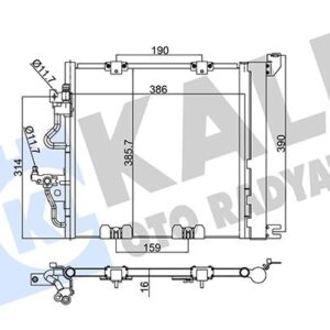 KLİMA RADYATÖRÜ KONDENSERİ OPEL ASTRA H 04 10 ZAFIRA B 05 15 1.3-1.7-1.9 CDTI-DT-DTH-DTL AL/AL 405x385x18 13129195-93178961-1850099