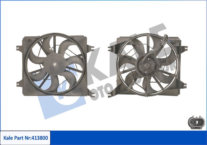FAN MOTORU DAVLUMBAZLI HYUNDAI ACCENT-ACCENT I 120W-312mm 2535022200-2538622020-9773022000
