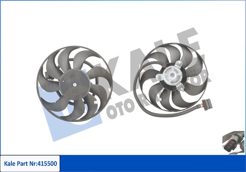 FAN MOTORU DAVLUMBAZLI SAĞ GOLF IV-BORA 99-01 LEON-OCTAVIA-FABIA 1.8-1.8T-1.9TDI-2.0 150W-290mm 1J0959455M-6Q0959455L-1J0959455K