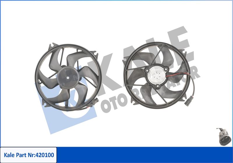 FAN MOTORU PERVANE CITROEN C4 I-II-DS4 PEUGEOT P307-P307 CC-P307 SW 200W-385mm 1253.A9-1253.C0