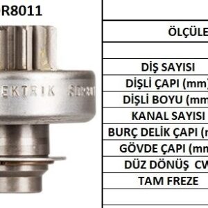 MARŞ DİŞLİSİ 11 DİŞ-9 KANAL ZEN 1023 PEUGEOT-CITROEN-RENAULT PARTNER-BERLINGO-P405D VOLVO JPX JEEP