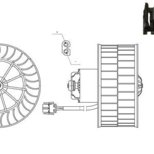 KALORIFER MOTORU BMW E36 12V KLIMASIZ 64118390434