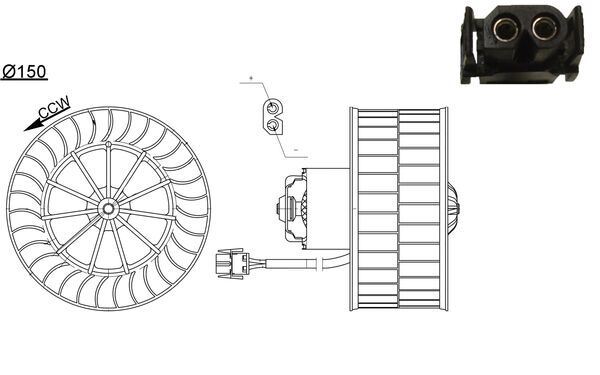 KALORIFER MOTORU BMW E36 12V KLIMASIZ 64118390434