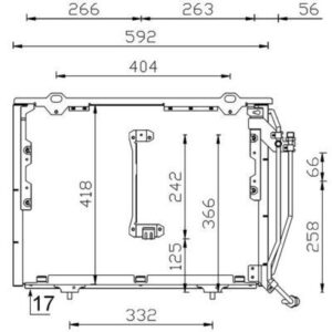 KLIMA RADYATORU MERCEDES W202 S202 C208 A208 A2028300770