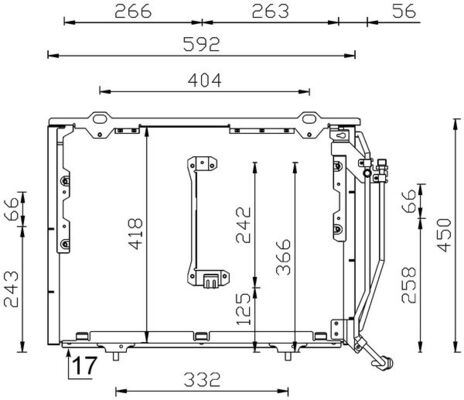 KLIMA RADYATORU MERCEDES W202 S202 C208 A208 A2028300770