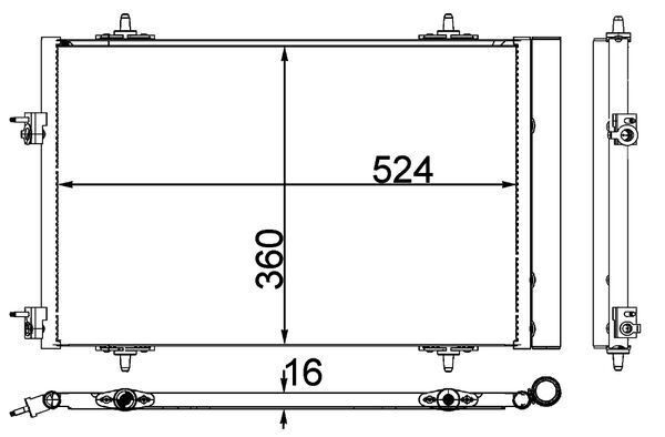 KLİMA KONDENSERİ RADYATÖRÜ PEUGEOT P508 10 CITROEN C5 10 1.6 HDI DV6 THP-VTI EP6 6455.JC-9684993080-6455.JA