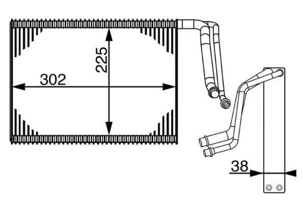EVAPORATOR BMW F20 F21 F22 F23 F30 F80 F34 E87 F31 F33 F83 F32 F82 F36 64116975553