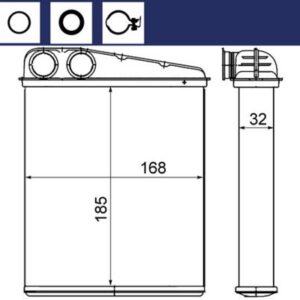 KALORIFER RADYATORU MERCEDES W169 W245 . MINI R55 R56 R60 A1698300761-64113422666