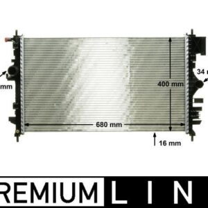 RADYATÖR INSIGNIA-SAAB 9-5 1.6-1.8 08 AC MEK 680x398x16 1300292-13241726