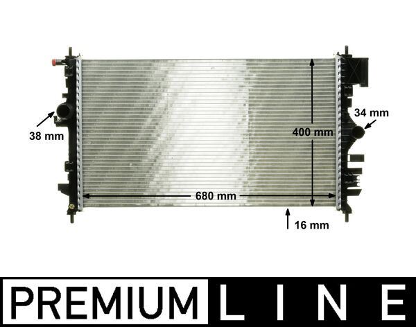 RADYATÖR INSIGNIA-SAAB 9-5 1.6-1.8 08 AC MEK 680x398x16 1300292-13241726