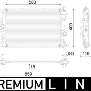RADYATÖR PREMIUM LINE OTOMATİK ASTRA J-ZAFIRA TOURER C-CRUZE 1.4-1.6 AL/PL/BRZ 580x398x16