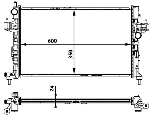 RADYATÖR CORSA C-COMBO-TIGRA 1.3 CDTI-1.7 CDTI AC MEK 600x350x24 24466780-93177424-1300259-1300261