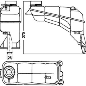 RADYATOR YEDEK SU DEPOSU MERCEDES E-CLASS W210 S210 A2105000549