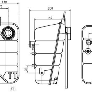 RADYATOR YEDEK SU DEPOSU MERCEDES W220 W463 A2205000049